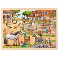 goki 57367 Einlegepuzzle Reiterhof von Goki