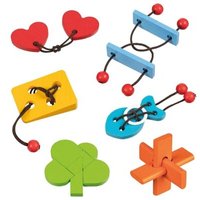 goki 57496 Knobelspiele und -puzzle, 6-fach sortiert von Goki