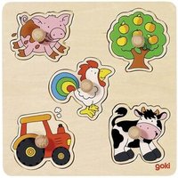 goki 57546 Steckpuzzle Auf dem Land, goki basic von Goki