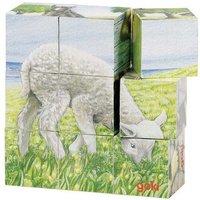 goki 57607 Würfelpuzzle Bauernhoftiere von Goki