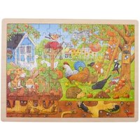 goki 57743 Einlegepuzzle Unser Garten über und unter der Erde von Goki