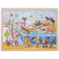 goki 57744 Einlegepuzzle Ausflug in den Zoo von Goki