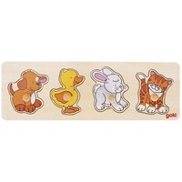 goki 57866 Hund, Ente,... Steckpuzzle von Goki