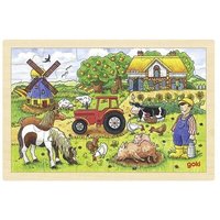 goki 57891 Einlegepuzzle Müllers Farm von Goki