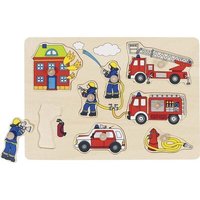 goki 57907 Steckpuzzle Feuerwehr von Goki