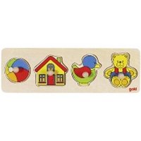 goki 57998 Steckpuzzle Spielzeug 30 x 10 cm, Holz, 4 Teile von Goki