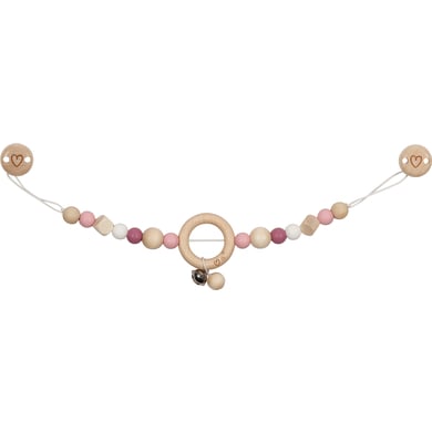 goki Kinderwagenkette Herz mit Clips rose von Goki