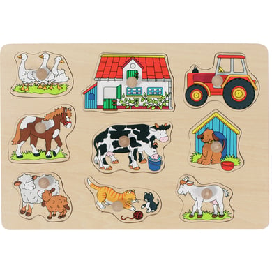 goki Steckpuzzle Bauernhof I, 9 Teile von Goki