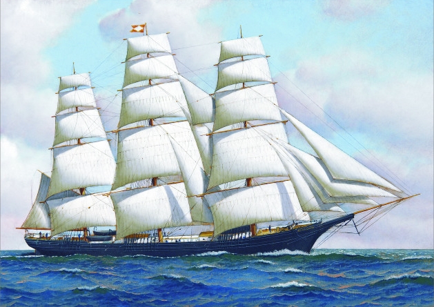 Gold Puzzle Antonio Jacobsen: Clipper Ship 1000 Teile Puzzle Gold-Puzzle-60775 von Gold Puzzle