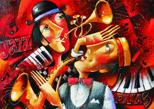 Gold Puzzle Jazzduo 1000 Teile Puzzle Gold-Puzzle-60546 von Gold Puzzle