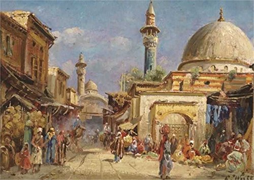 Carl Wuttke: Orientalisches Straßenmotiv von Gold