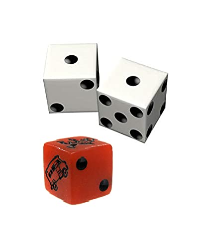 Monopoly Speed Dice Red Dice x 1 White Dice x2 Game Spare Parts Genuine Official Red & White Dice Die Monopaly Ersatzteile von Gold