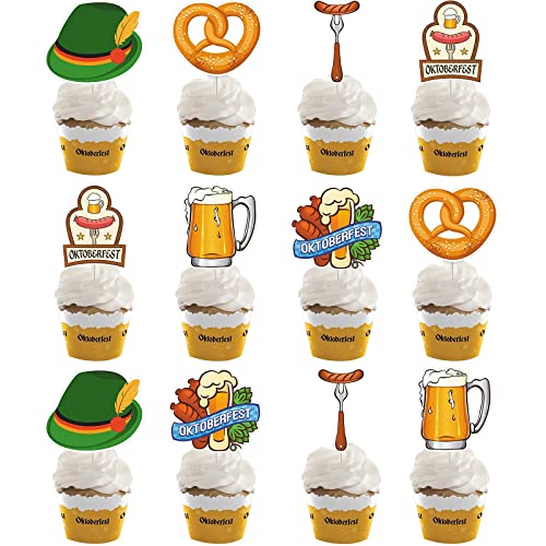 GoldRock 12 Stück Oktoberfest Deko, Oktoberfest Cupcake Topper, Oktoberfest Beer Cookie Cake Toppers Kuchendeko für Bayrisch Oktoberfest Party Deko für Party Geburtstagsfeier Hochzeitsfeier Kuchendeko GoldRock 12 Stück Oktoberfest Deko, Oktoberfest Cupcake Topper, Oktoberfest Beer Cookie Cake Toppers Kuchendeko für Bayrisch Oktoberfest Party Deko für Party Geburtstagsfeier Hochzeitsfeier Kuchendeko von GoldRock