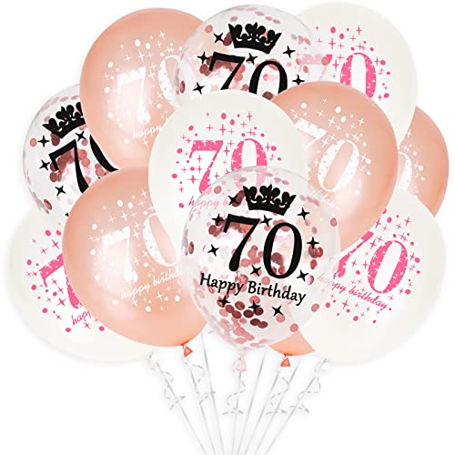 GoldRock Luftballon 70 Geburtstag Deko, 15 Stück 70. Geburtstag Frau Männer,70. Geburtstag Deko Ballon,Party Deko Geburtstag 70 Mann Frauen,Happy Birthday Ballon 70 Jahre Dekoration,Deko 70 Geburtstag von GoldRock