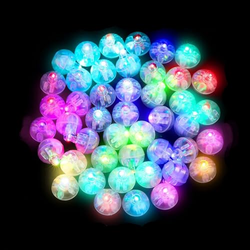 GoldRock LED Ballons Lichter,100 Stk Mini Led Licht,Leuchtende Luftballons,Led Luftballons Leuchtend,Ballonlichter Bunt,Led Luftballon für Geburtstag Hochzeit Halloween Weihnachten Karneval Party Deko von GoldRock