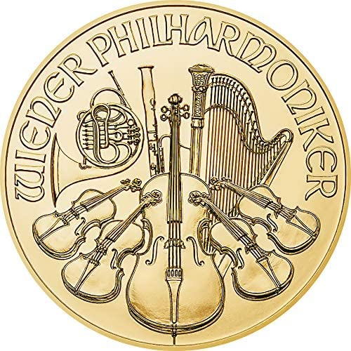 1/25 Unze Wiener Philharmoniker 2021, Goldmünze incl. Münzkapsel, Samtbeutel und Glückwunschkarte, Neuware, Gold, Feingold von Goldbarren