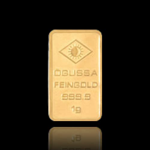 Goldbarren 1g, Ögussa, in Originalverpackung & Geschenkbeutel, Neuware, 1 Gramm von Goldbarren