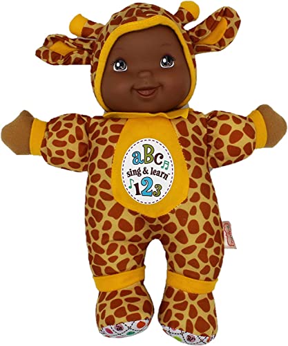 Baby's First African American Sing & Learn Giraffe Soft & Cuddly Singing Musical Doll, Teaches ABC's & Numbers von Goldberger