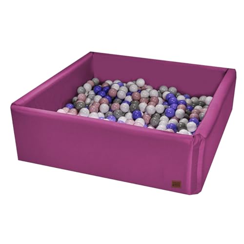 GoldenGroup Bällebad Baby 150x150 cm - Sensorik Spielzeug - Ball Pool - Indoor Spielplatz - Quadratische Bällebad Schaumstoff - Bällebad Kinder - Bällebad ohne Bälle - Fuchsia von GoldenGroup