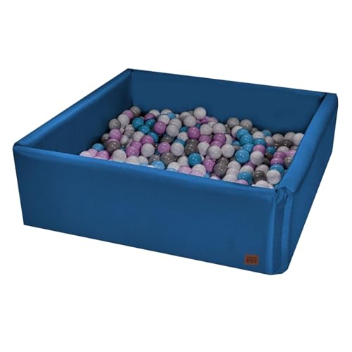 GoldenGroup Bällebad Baby 150x150 cm - Spielzeug - Ball Pool - Indoor Spielplatz - Quadratische Bällebad Schaumstoff - Bällebad Kinder - Bällebad ohne Bälle - Blau von GoldenGroup