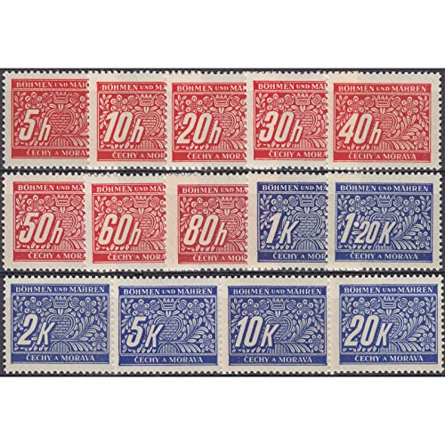 Goldhahn Böhmen und Mähren Nr. 1-14 postfrisch Portomarken 1939" Briefmarken für Sammler von Goldhahn