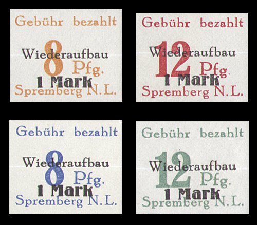 Goldhahn Deutsche Lokalausgabe Spremberg Nr. 19-22 B postfrisch- Briefmarken ... von Goldhahn