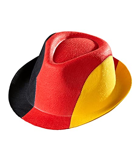 Goldschmidt Deutschland Fanartikel schwarz rot gelb | Fan Accessoires Deko zur EM WM (Trilby-Hut) von Goldschmidt