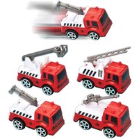 Aufziehauto Feuerwehr mit Rückzug-Funktion, 1 Stück, 7 cm von Golf Toys