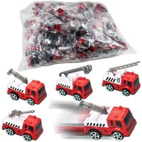 Großpack Aufziehauto Feuerwehr mit Rückzug-Funktion, 48 Stück, 7 cm von Golf Toys