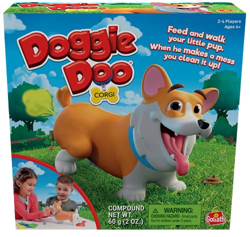 Goliath Spiele – Doggie DOO Corgi, füttere den Hund und sammle Sein DOO to Win, Kinder-Actionspiel, für 2–4 Spieler, ab 4 Jahren von Goliath Toys