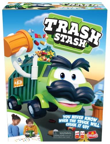 Goliath Trash Stash: Man weiß nie, wann der Truck es vermasseln Wird! | Action-Spiele für Kinder | Für 2–4 Spieler | ab 4 Jahren von Goliath Toys