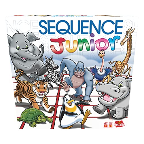 Sequence Junior, Brettspiel ab 3 Jahren, Gesellschaftsspiel und Kinderspiel für 2 bis 4 Spieler von Goliath