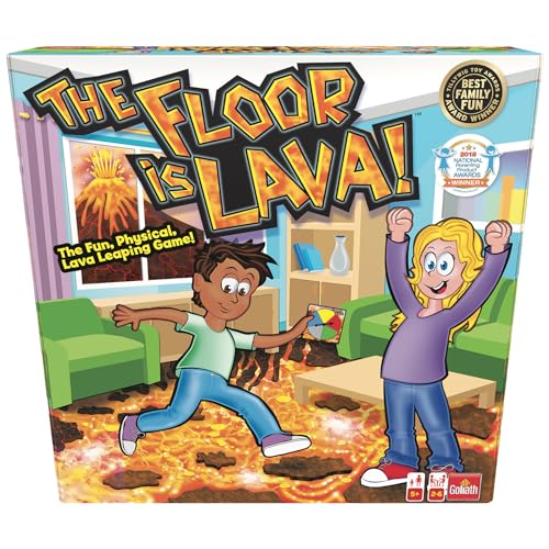 The Floor is Lava! | Das lustige, physische Lava-Springspiel | Kinderpartyspiele | für 2–6 Spieler | ab 5 Jahren von Goliath Games