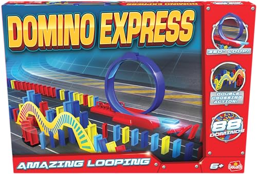 Domino Express Amazing Looping, Domino Spiel ab 6 Jahren mit Looping, Inklusive 88 Dominosteine, Geeignet als Geschenk für Jungen und Mädchen von Goliath