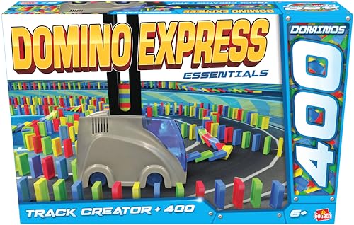 Domino Express Track Creator + 400 Steine, Konstruktionsspielzeug ab 6 Jahren, Domino Spiel für Kinder mit 400 Dominosteinen von Goliath