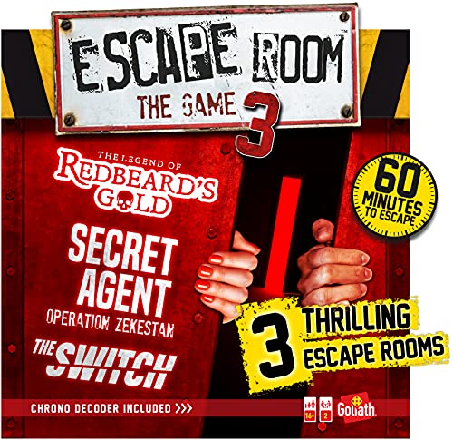 Escape Room: The Game - Vol. 3 | 3 spannende Fluchträume in Ihrem eigenen Zuhause! | Brettspiele für Erwachsene | Für 3-5 Spieler | ab 16 Jahren von Goliath Toys