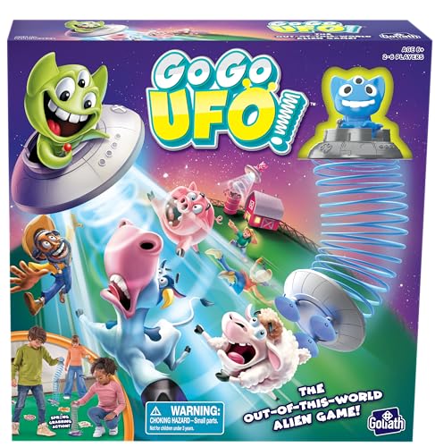 Goliath Games: Go Go UFO, The Out-of-of-This-World Alien-Spiel, Kinder-Actionspiel, für 2–6 Spieler, ab 6 Jahren von Goliath Toys