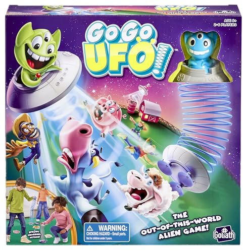 Goliath Games: Go Go UFO, The Out-of-of-This-World Alien-Spiel, Kinder-Actionspiel, für 2–6 Spieler, ab 6 Jahren von Goliath Toys