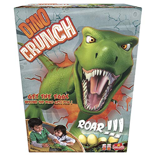 Goliath Dino Crunch, Gesellschaftsspiele ab 4 Jahren, Dino Spielzeug für 2 bis 4 Spieler, Brettspiel für Kinder von Goliath