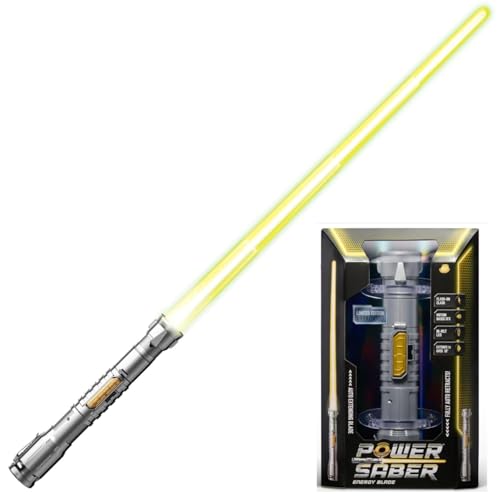 Goliath POWER SABER - Gelb - Schwert für Kinder ab 6 Jahren - Automatisch Ausziehbar und Einziehbar - Laserschwert Spielzeug für Intergalaktische Kämpfe - 30 cm / 8 0cm Ausgefahren von Goliath Toys