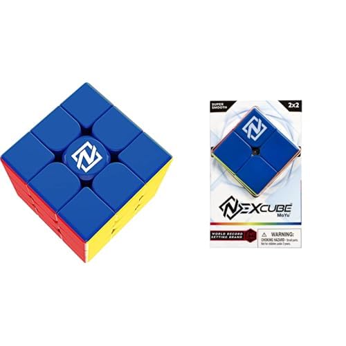 Goliath – Set mit 2 Spielen: Nexcube 3x3 + 2x2 – Denksportspiel – Geschwindigkeits- und Reflexionsspiel – einfache Drehung und abgerundete Ecken – SpeedCube – lustige Familienherausforderung – 8+ von Goliath Toys