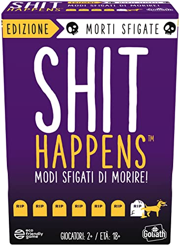 GOLIATH Shit Happens, Modi zum Sterben, ab 18 Jahren, Partyspiel, lustiges Spiel, Shitty Ways to Die von Goliath Toys