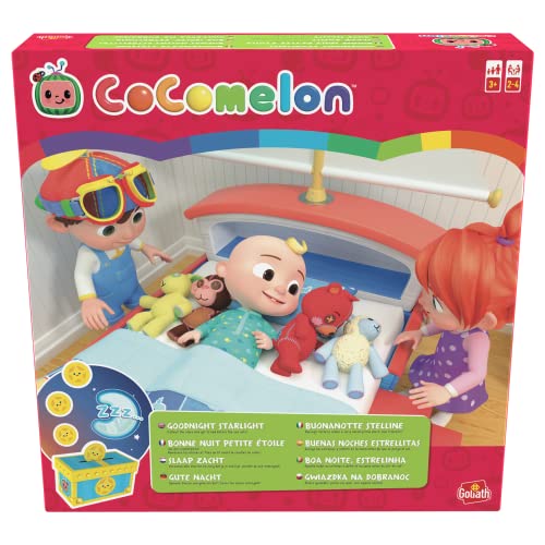 Cocomelon Goodnight Starlight – Lernspiel für Kinder – Gesellschaftsspiel Infantil Estrellita – Lernen Sie die Rituale des Schlafens – ab 3 Jahren – 2 bis 4 Spieler – Soundeffekte und Lichteffekte von Goliath Toys