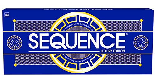 Sequence Luxury Edition – Atemberaubendes Set mit luxuriöser, gepolsterter, rollflacher Spielmatte – exklusiv von Goliath, Blau von Goliath Toys