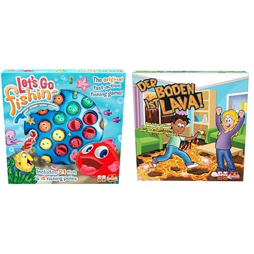 Set mit 2 Spielen: LET'S GO FISHIN + LAVA – Brett-, Action-, Geschicklichkeits- und Geschwindigkeitsspiele für Kinder – Neues Spieleset – Spielen mit Familie oder Freunden – 2+ Spieler – 5+ von Goliath Toys