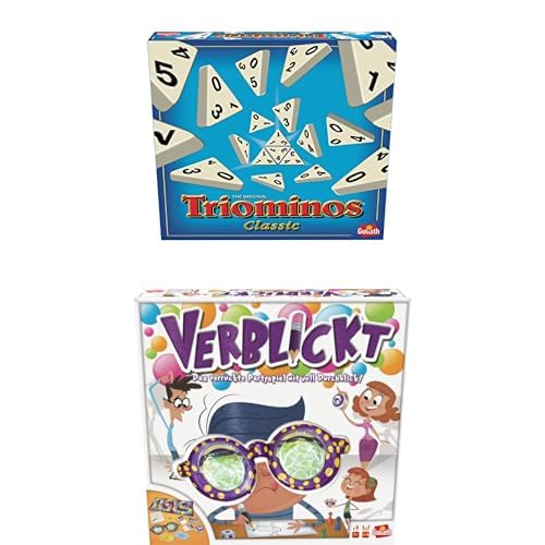 Set mit 2 Spielen: TRIOMINO classic + VERBLICKT – Brett-, Action-, Geschicklichkeits- und Geschwindigkeitsspiele für Kinder – Neues Spieleset – Spielen mit Familie oder Freunden – 2+ Spieler – 4+ von Goliath Toys