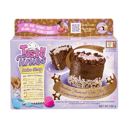 Tasty Tinies - Schokoladenkuchen, Kreatives Backset für Kinder ab 6 Jahren, Einfach Backen mit Kindern, Geeignet für die Mikrowelle, Inklusiv Backzubehör von Goliath Toys