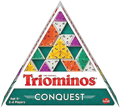 Triominos Conquest, Brettspiel für Kinder ab 6 Jahren, Gesellschaftsspiel für 2 bis 4 Spieler von Goliath