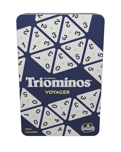 Triominos The Original Tour Edition, Reisespiele ab 6 Jahren, Gesellschaftsspiele für 2 bis 4 Spieler, Praktisches Format mit kompakten Steinen für den Urlaub, Travel von Goliath Toys