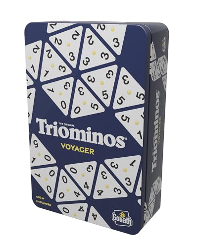 Triominos The Original Tour Edition, Reisespiele ab 6 Jahren, Gesellschaftsspiele für 2 bis 4 Spieler, Praktisches Format mit kompakten Steinen für den Urlaub, Travel von Goliath Toys